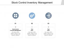 Stock control inventory management ppt powerpoint presentation ideas background cpb