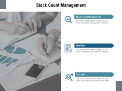 Stock count management ppt powerpoint presentation pictures gridlines cpb