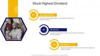 Stock Highest Dividend In Powerpoint And Google Slides Cpb
