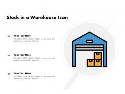 Stock in a warehouse icon