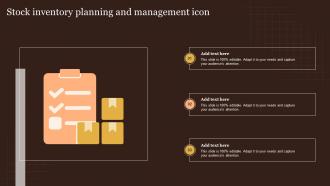 Stock Inventory Planning And Management Icon