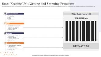 Stock Keeping Unit Writing And Scanning Procedure
