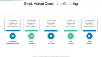 Stock Market Considered Gambling In Powerpoint And Google Slides Cpb