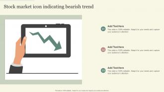 Stock Market Icon Indicating Bearish Trend