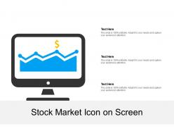 Stock market icon on screen