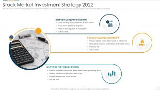 Stock Market Investment Strategy 2022