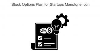Stock Options Plan For Startups Monotone Icon In Powerpoint Pptx Png And Editable Eps Format