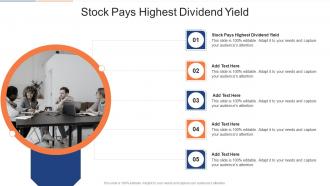 Stock Pays Highest Dividend Yield In Powerpoint And Google Slides Cpb