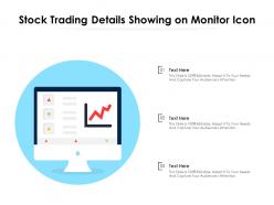 Stock trading details showing on monitor icon