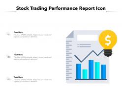Stock trading performance report icon