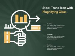Stock Trend Icon With Magnifying Glass