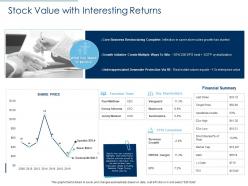 Stock value with interesting returns ppt styles templates