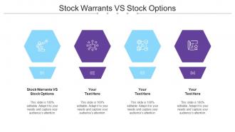 Stock Warrants Vs Stock Options Ppt Powerpoint Presentation File Ideas Cpb