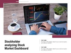 Stockholder analyzing stock market dashboard