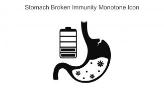 Stomach Broken Immunity Monotone Icon In Powerpoint Pptx Png And Editable Eps Format
