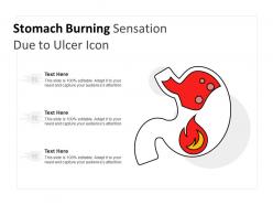 Stomach burning sensation due to ulcer icon