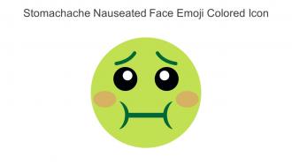 Stomachache Nauseated Face Emoji Colored Icon In Powerpoint Pptx Png And Editable Eps Format