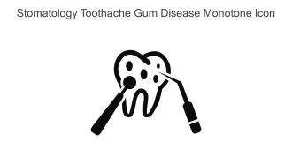 Stomatology Toothache Gum Disease Monotone Icon In Powerpoint Pptx Png And Editable Eps Format