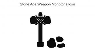 Stone Age Weapon Monotone Icon In Powerpoint Pptx Png And Editable Eps Format