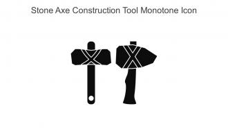 Stone Axe Construction Tool Monotone Icon In Powerpoint Pptx Png And Editable Eps Format