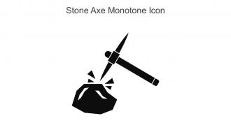 Stone Axe Monotone Icon In Powerpoint Pptx Png And Editable Eps Format