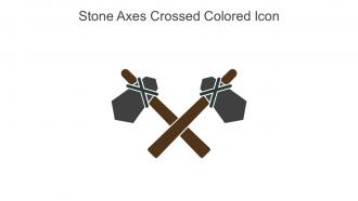 Stone Axes Crossed Colored Icon In Powerpoint Pptx Png And Editable Eps Format
