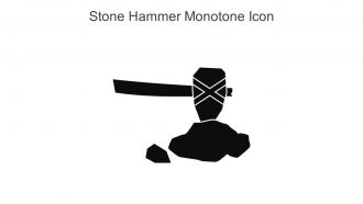 Stone Hammer Monotone Icon In Powerpoint Pptx Png And Editable Eps Format