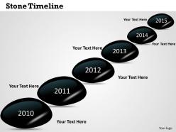 Stone timeline powerpoint template slide