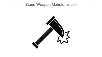 Stone Weapon Monotone Icon In Powerpoint Pptx Png And Editable Eps Format