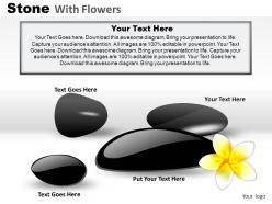 Stones with flowers powerpoint presentation slides