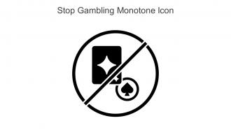 Stop Gambling Monotone Icon In Powerpoint Pptx Png And Editable Eps Format