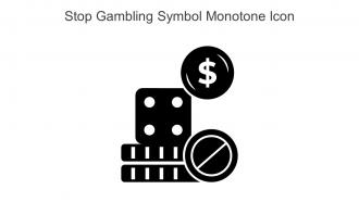 Stop Gambling Symbol Monotone Icon In Powerpoint Pptx Png And Editable Eps Format