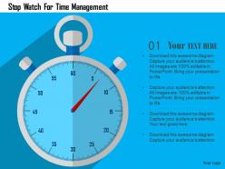 Stop watch for time management flat powerpoint design