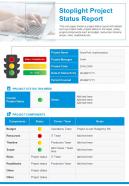 Stoplight project status report presentation report infographic ppt pdf document