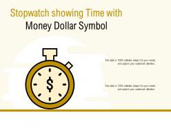 Stopwatch Showing Time With Money Dollar Symbol