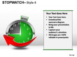 Stopwatch style 4 powerpoint presentation slides