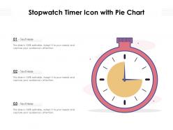 Stopwatch timer icon with pie chart