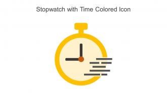 Stopwatch With Time Colored Icon In Powerpoint Pptx Png And Editable Eps Format
