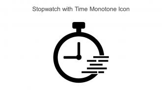 Stopwatch With Time Monotone Icon In Powerpoint Pptx Png And Editable Eps Format