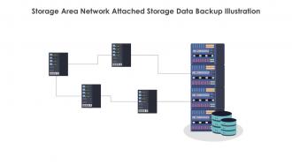 Storage Area Network Attached Storage Data Backup Illustration
