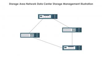Storage Area Network Data Center Storage Management Illustration