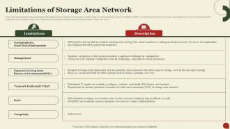 Storage Area Network San Limitations Of Storage Area Network