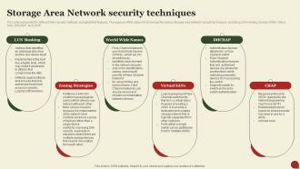 Storage Area Network San Storage Area Network Security Techniques
