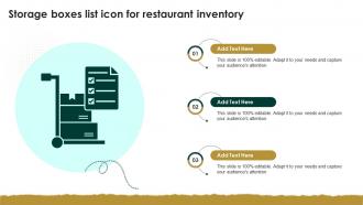 Storage Boxes List Icon For Restaurant Inventory