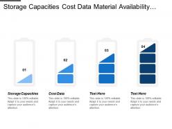 Storage capacities cost data material availability safety target stock