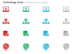 Storage devices global database network ppt icons graphics
