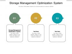 Storage management optimization system ppt powerpoint presentation summary icon cpb