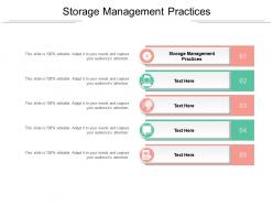 Storage management practices ppt powerpoint presentation file deck cpb