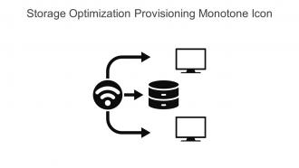 Storage Optimization Provisioning Monotone Icon In Powerpoint Pptx Png And Editable Eps Format