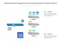 Storage workload management cloud computing standard architecture patterns ppt presentation diagram